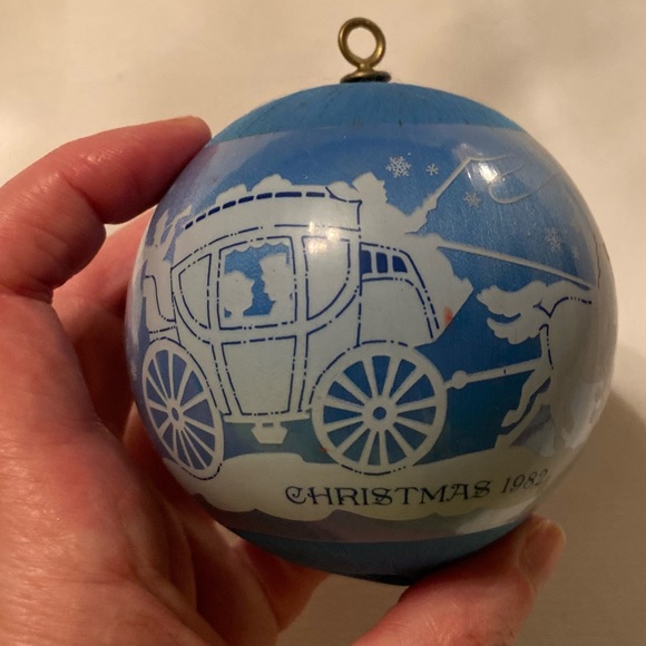 Set 2 Hallmark 1982 Moments Of Love Satin Ball & Disney Belle 3" RARE Ornaments - Picture 12 of 12